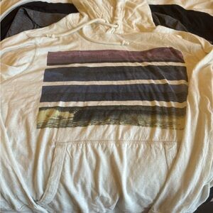 Long sleeve hooded tshirt.